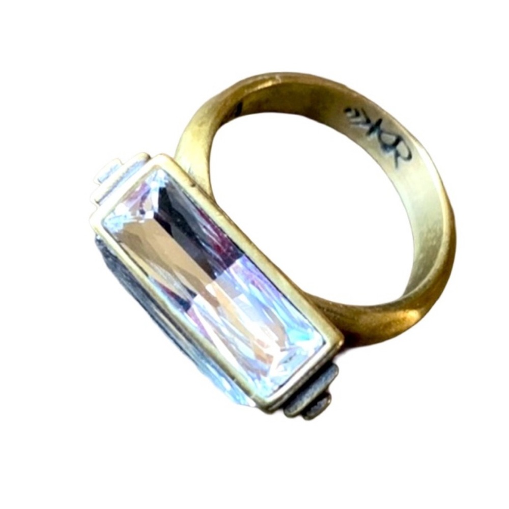 Vintage KR  silpada brass ring with crystals